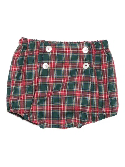 Mariella Ferrari Babies' Tartan-check Bloomers In Red