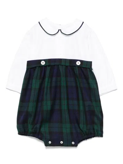 Mariella Ferrari Babies' Tartan-check Body In Green