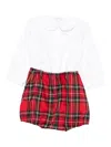 Mariella Ferrari Tartan Shorts (set Of Two) In Red