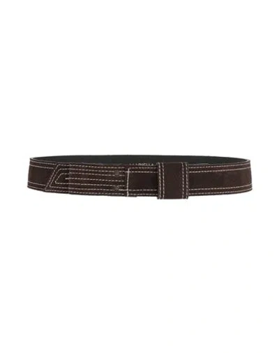 Mariella Rosati Woman Belt Dark Brown Size 8 Leather