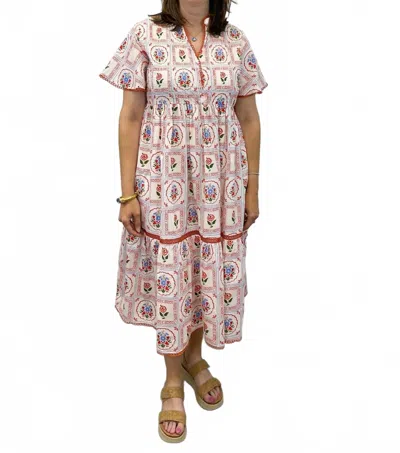 Marigold Brynley Midi Dress In Perennial Blooms In Multi