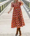 Marigold Brynley Midi Dress In Spiced Apple In Multi