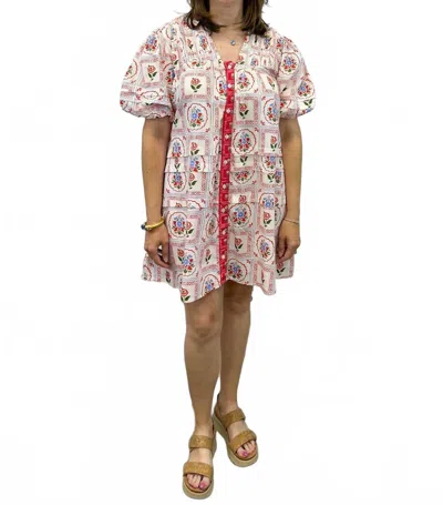 Marigold Camille Mini Dress In Perennial Blooms In Multi