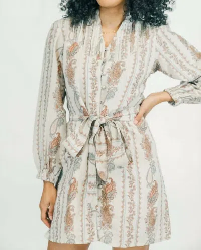 Marigold Josie Dress In Paisley Garden In White