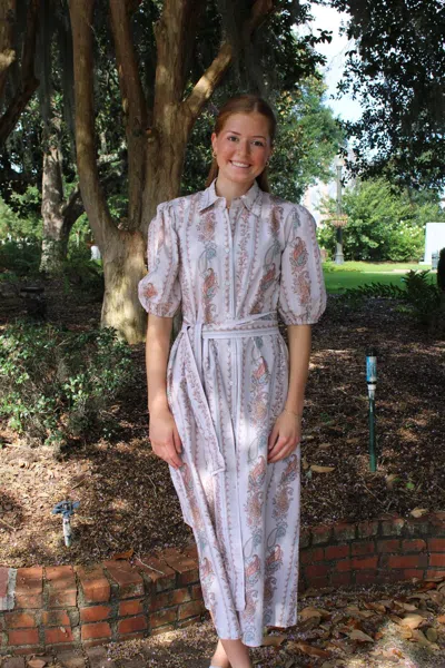 Marigold Leila Dress In Paisley Garden In Multi