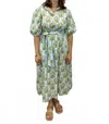 Marigold Leila Midi Dress In Chateau Toile In Multi