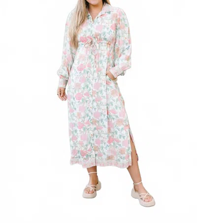 Marigold Olivia Long Sleeve Dress In Celestial Garden In Multi