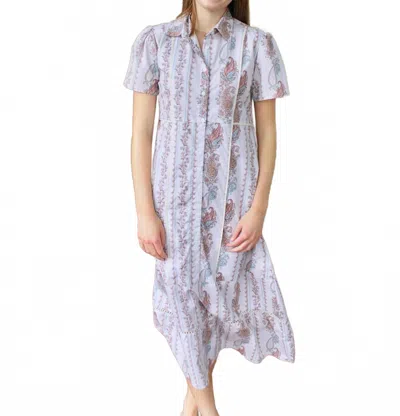 Marigold Solara Dress In Paisley Garden In Purple