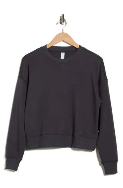 Marika Abby Crewneck Crop Sweatshirt In Gray