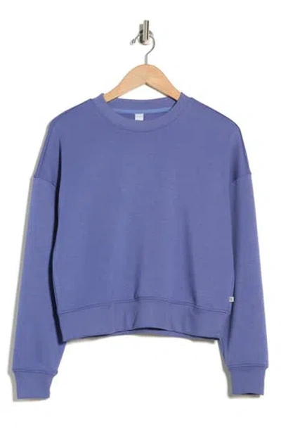 Marika Abby Crewneck Crop Sweatshirt In Blue