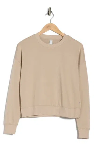 Marika Abby Crewneck Crop Sweatshirt In Brown