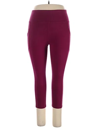 Pre-owned Marika Active Pants In Burgundy
