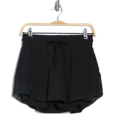 Marika Anya Mesh Panel Drawstring Skort In Black