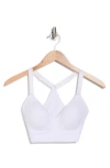 Marika Ariel Racerback Seamless Sports Bra In White