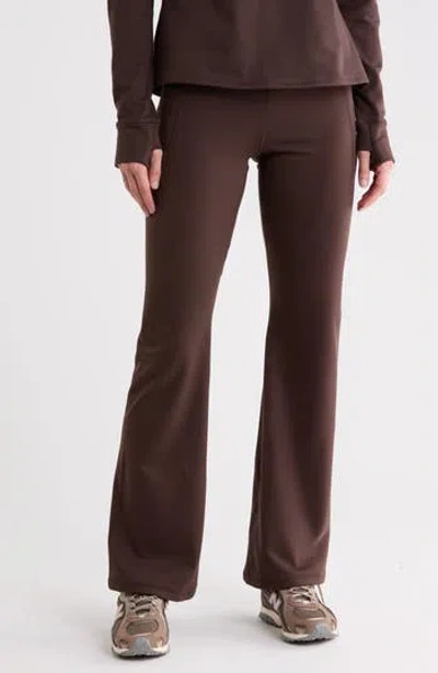 Marika Audrie High Waist Flare Pants In Brown