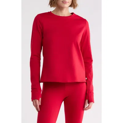 Marika Audrie Long Sleeve Performance Top In Red