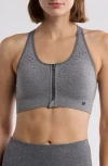 Marika Ava Zip-up Bra In Gray