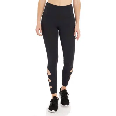 Marika Calista Cut Outs Stretch Yoha Leggings In Black