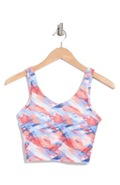 Marika Cate Longline Sports Bra In Peach Mini Paint Brush