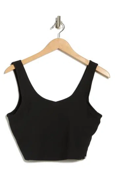 Marika Cate Ribbed Longline Sports Bra In Black