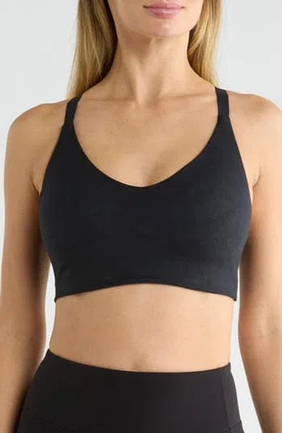 Marika Clarissa Sports Bra In Black Linear Animal Camo