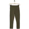 Marika Drew High Waist Crop Pocket Leggings In Grape Leaf