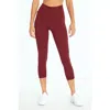 Marika Drew High Waist Crop Pocket Leggings In Zinfandel