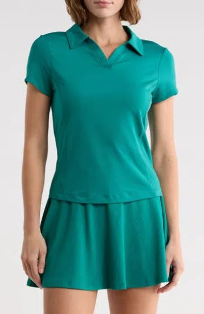 Marika Ellie Short Sleeve Polo In Multi