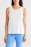 Marika Larissa Mesh Trim Tank In White