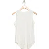 Marika Lily Performance High-low Tank In Gardenia