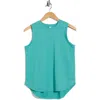 Marika Lily Performance High-low Tank In Blue