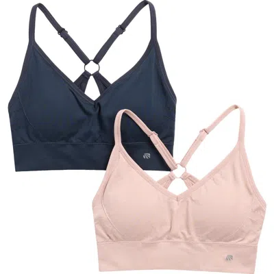 Marika London 2-pack Low Impact Seamless Sports Bras In Multi