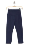 Marika Malina Pocket Capri Leggings In Blue