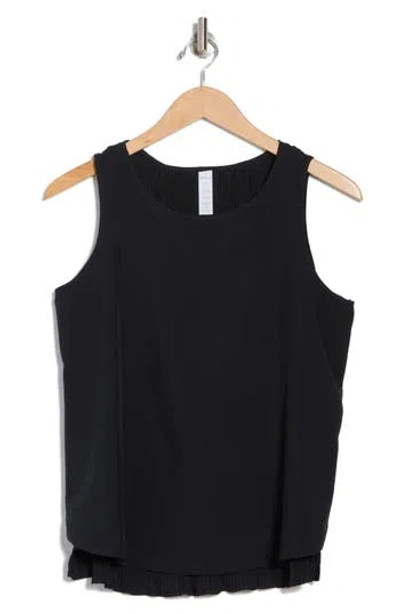 Marika Manny Pleated Back Tank In Black
