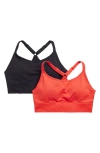 Marika Mary Jane 2-pack Sports Bras In Cayenne/black