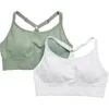 Marika Mary Jane 2-pack Sports Bras In Green Bay/white