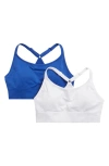 Marika Mary Jane 2-pack Sports Bras In Surf The Web/white