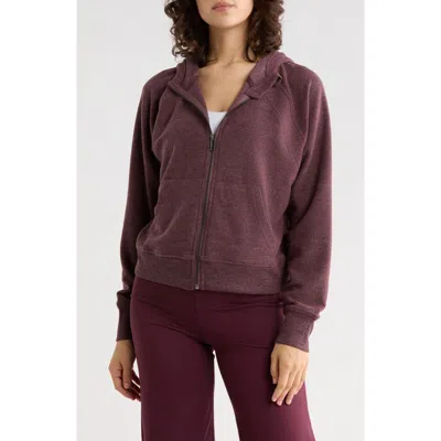 Marika Melody Crop Full Zip Hoodie In H. Huckleberry