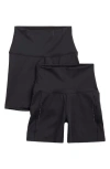 Marika Misha 2-pack High Waist Active Shorts In Black