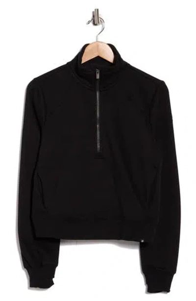 Marika Onyx Half Zip Pullover In Black