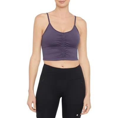 Marika Paige Longline Ruched Bralette In Graystone