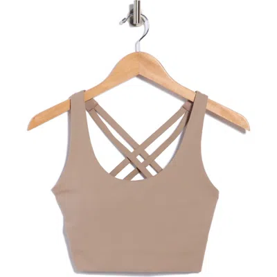 Marika Rosalind Medium Impact Sports Bra In Taupe Gray