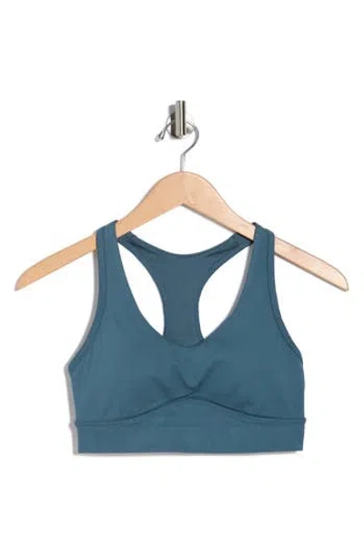Marika Rubina Racerback Sports Bra In Blue