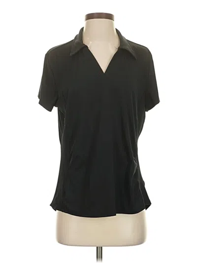 Pre-owned Marika Short Sleeve Polo Shirt In Black
