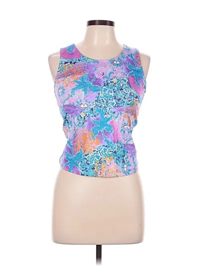 Pre-owned Marika Tank Top Purple Strapless Neckline Tops