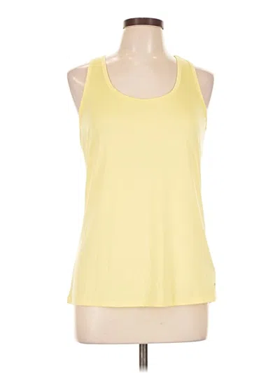 Pre-owned Marika Tank Top Yellow Halter Neckline Tops