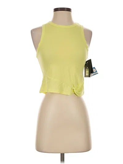 Marika Tank Top Yellow Halter Neckline Tops