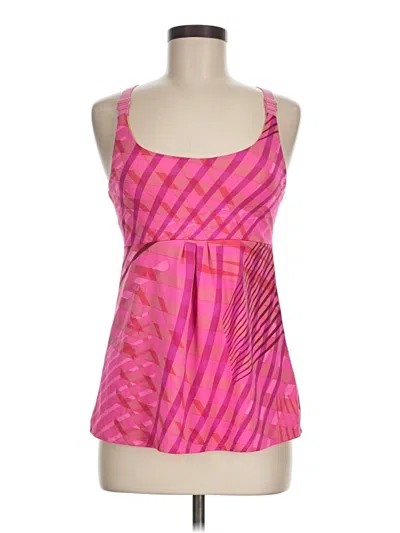 Pre-owned Marika Tek Tank Top Pink Square Neckline Tops