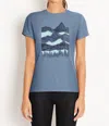 Marika Willow Short Sleeve Tee In Denim Mountains In Blue