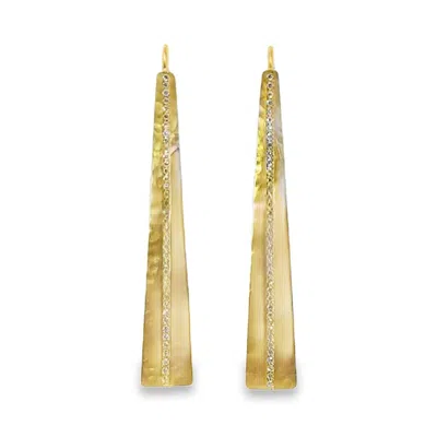 Marika Women's Stain Finish Tower Drop Earrings In 14 Karat Yellow Gold